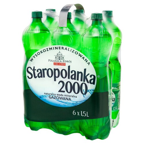 Naturalna woda mineralna gazowana Staropolanka 6 x 1,5 l 