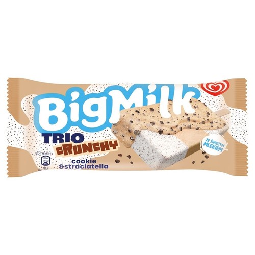 Lody Trio Crunchy straciatella i ciasteczka Big Milk 90 ml