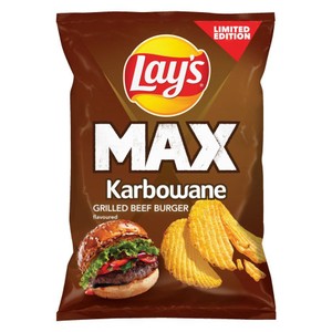 Chipsy ziemniaczane karbowane o smaku grillowanego wołowego burgera Lay's 190 g