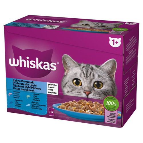 Karma mokra rybne smaki dla kotów  Whiskas 12 x 85 g