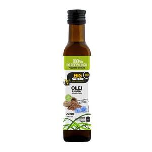 BIO Olej lniany tłoczony na zimno Big Nature 250 ml