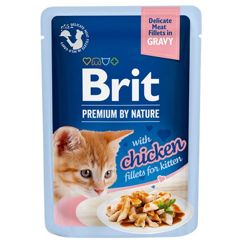 Karma mokra dla kotów z kurczakiem Brit 85 g