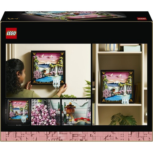 Art Japoński krajobraz z kwitnącą wiśnią 31218, dekoracja ścienna LEGO 1 sztuka