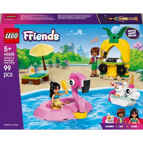 Friends Impreza na basenie z jednorożcem i flamingiem 42658 LEGO 1 sztuka