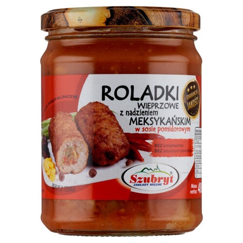 Roladki meksykańskie w sosie pomidorowym Szubryt 480 g 