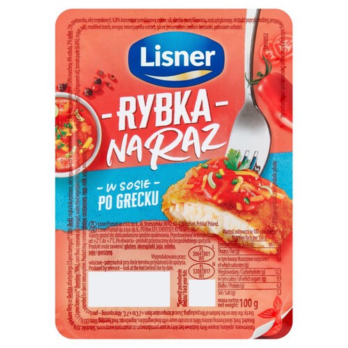 Rybka na raz po grecku Lisner 100 g