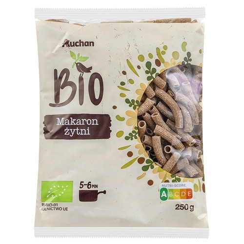 BIO Makaron ekologiczny żytni rurki Auchan 250 g