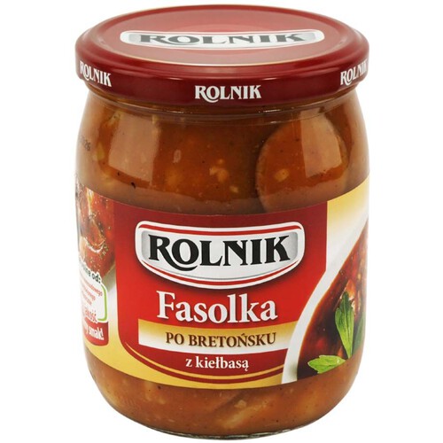 Fasolka po bretońsku z kiełbasą Rolnik 500 g