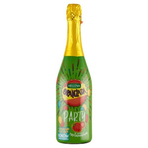 Napój musujący o smaku truskawkowym Oranżada Party  Hellena 750 ml
