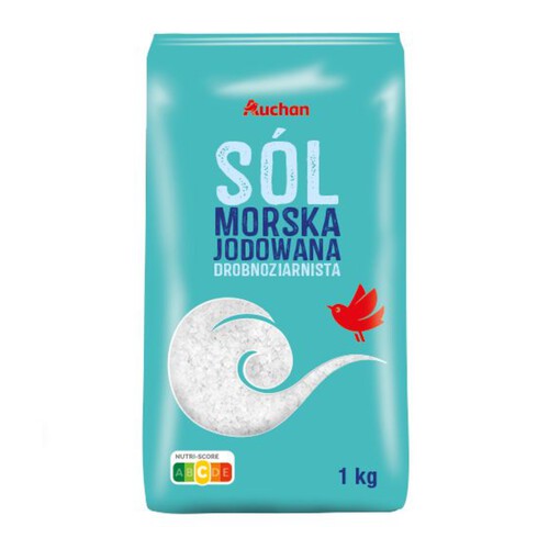 Sól morska drobna Auchan 1 kg