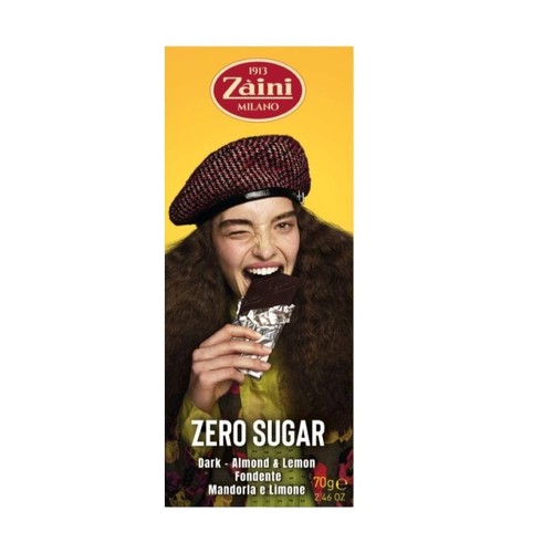 Czekolada gorzka bez cukru migdał & cytryna Zaini 70 g