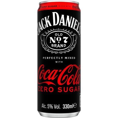 Drink Tennessee Whiskey i Coca-Cola Zero alk. 5,0% obj. Jack Daniels 330 ml