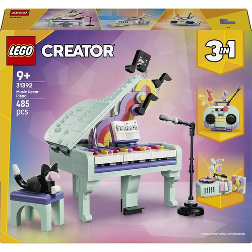 Creator 3 w 1 Dekoracyjny fortepian z kotem 31392 LEGO 1 sztuka