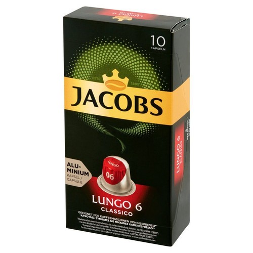 Kawa mielona w kapsułkach lungo classico Jacobs 10 kapsułek