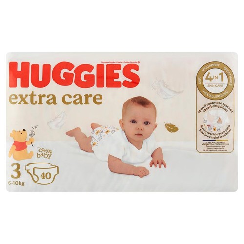 Pieluchy Extra Care Jumbo 3 6-10 kg Huggies 40 sztuk