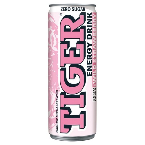 Gazowany napój energetyzujący Wild Strawberry Zero Sugar TIGER 250 ml