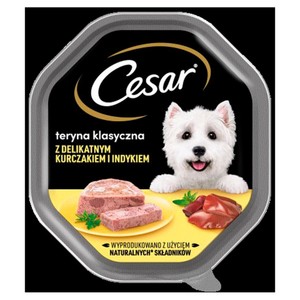 Pasztet z kurczakiem i indykiem dla psów Cesar 150 g