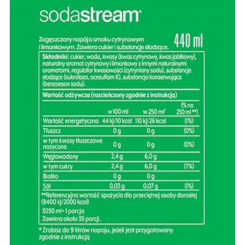 Koncentrat  napoju 7 UP Sodastream  440 ml
