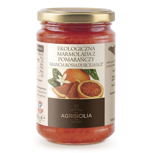 Ekologiczna Marmolada z czerwonej pomarańczy  Agrisicilia 360 g