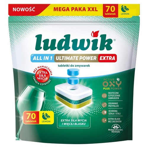Tabletki do zmywarek All in 1 Ultimate Power Extra lemon Ludwik 70 tabletek