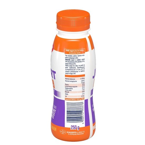 Dar Pure Jogurt o smaku brzoskwinia banan Mlekovita 250 g