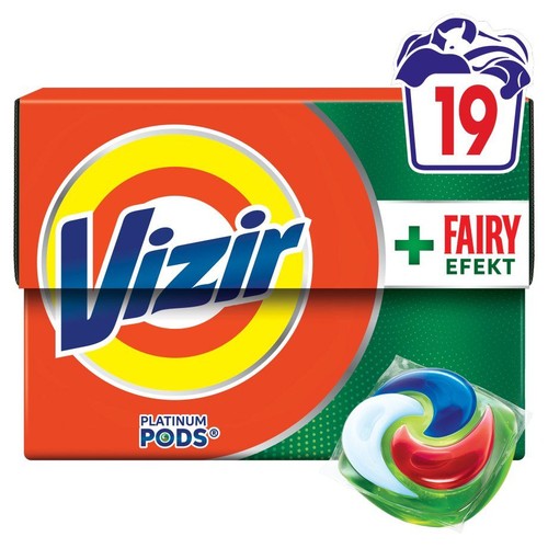 Vizir Platinum Pods, 19 kapsułek do prania z efektem Fairy.