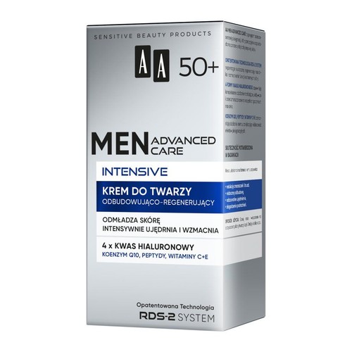 Krem do twarzy odbudowująco-regenerujący Advanced Care Intensive 50+ AA Men 50 ml