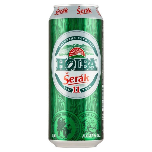 Piwo czeskie jasne Serak alk. 4,7% obj. Holba 500 ml