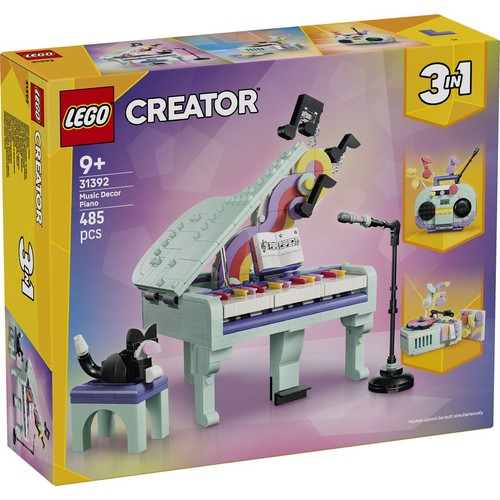 Creator 3 w 1 Dekoracyjny fortepian z kotem 31392 LEGO 1 sztuka
