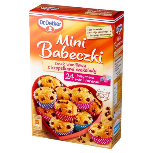 Mini babeczki o smaku waniliowym z kropelkami czekolady Dr. Oetker 252 g