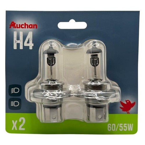 Zestaw żarówek samochodowych przednich 2szt H4 60/55W Auchan 1 sztuka