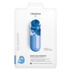 Maska kolagenowa na tkaninie - wygładza i liftinguje 23 ml L'BIOTICA 1 sztuka