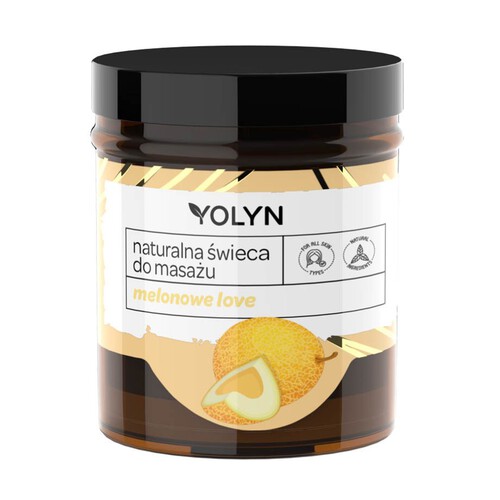 Naturalna świeca do masażu  - melonowe love Yolyn 120 ml