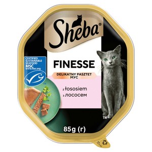 Karma mokra dla kota łosoś w musie Sheba 85 g