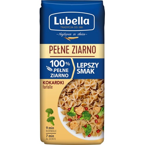 Makaron kokardki z pełnego ziarna Lubella 400 g