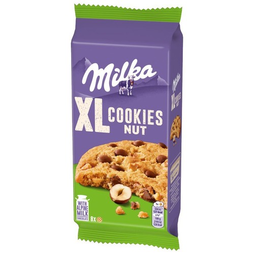 Ciastka z kawałkami czekolady i orzechami Cookies Nut XL Milka 184 g