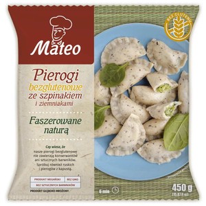 Pierogi z ziemniakami i szpinakiem bez glutenu Mateo 450 g