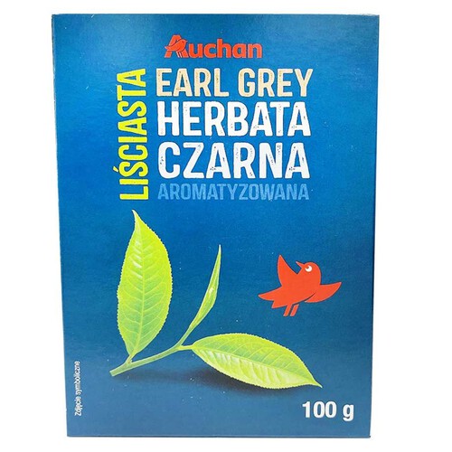 Herbata czarna liściasta, aroamtyzowana Earl Grey Auchan 100 g