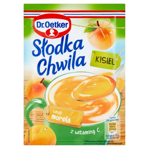 Słodka chwila kisiel o smaku moreli dodatkiem witaminy C Dr. Oetker 30 g