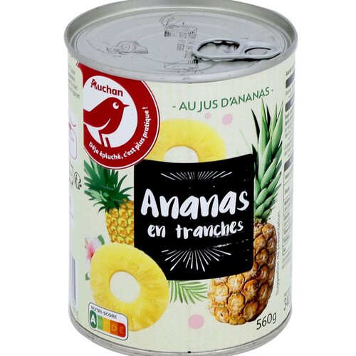 Ananas plastry w soku   Auchan 560 g