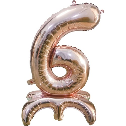 Balon foliowy stojący cyfra 6 GoParty 1 sztuka