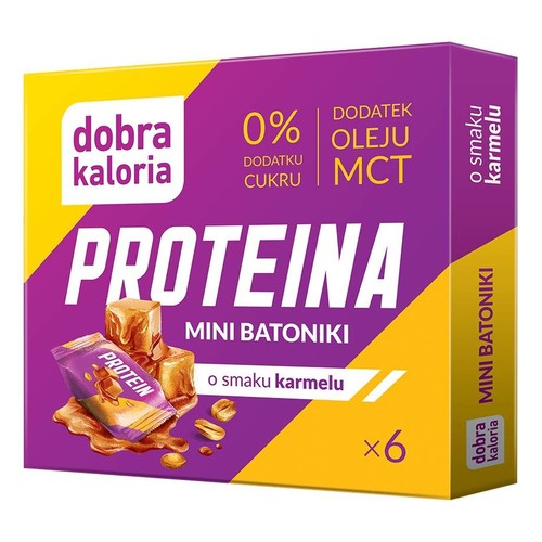 Mini batoniki o smaku karmelu Proteina Dobra Kaloria 102 g