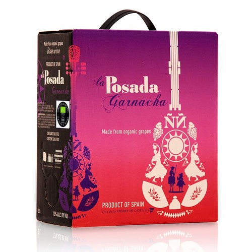 BIO Wino Granacha czerwone wytrawne alk.13% obj. POSADA 3 l