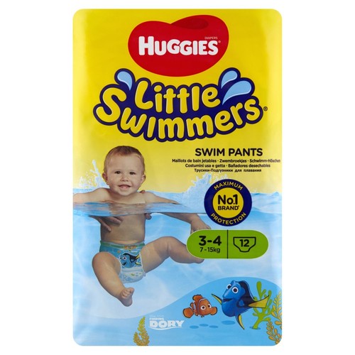 Majteczki do pływania 3-4 7-15 kg Huggies 12 sztuk