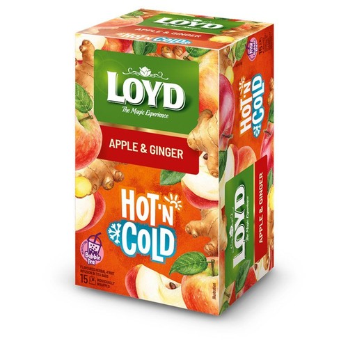 Herbata owocowa Hot&Cold jabłko i imbir Loyd 15 torebek