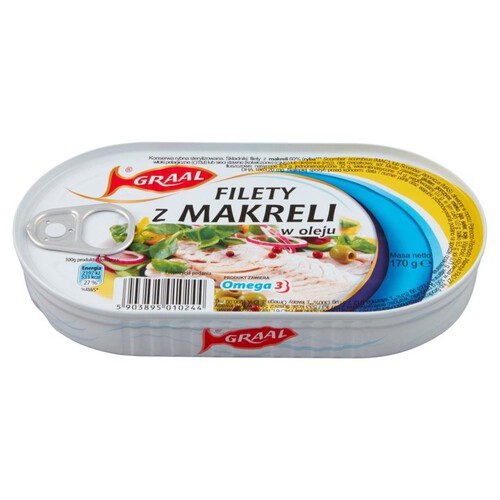 Filety z makreli w oleju GRAAL 170 g