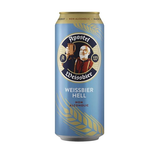 Piwo bezalkoholowe niemieckie Weissbier Hell alk. do 0,%% obj. Apostel  500 ml