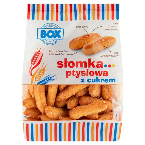 Słomki ptysiowe z cukrem Box 100 g