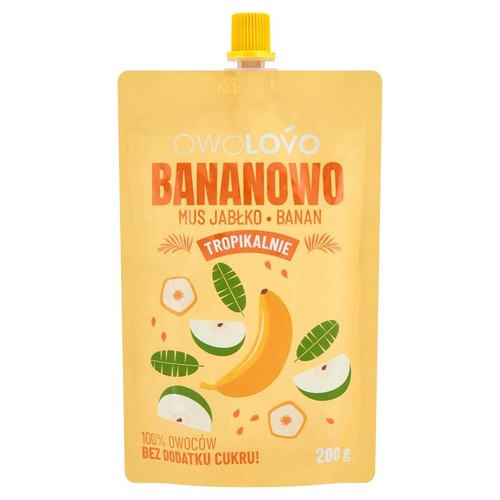 Mus owocowy o smaku jabłko i banan Owolovo 200 g