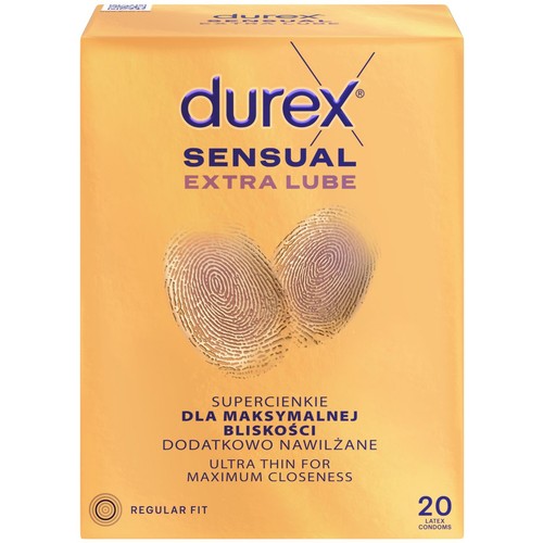 Prezerwatywy Sensual Extra Lubricated   Durex 20 sztuk